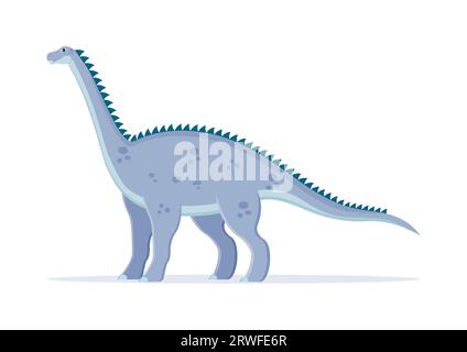 Diplodocus Dinosaur Cartoon Character Vector Illustration Illustration de Vecteur