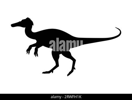 Baryonyx Dinosaur Silhouette Vector isolé sur fond blanc Illustration de Vecteur