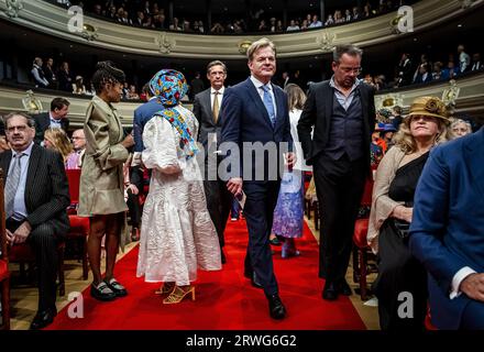 La Haye, pays-Bas. 19 septembre 2023. LA HAYE - Pieter Omtzigt avant le discours du Trône au Théâtre Royal. Le discours du Trône est lu par le roi Willem-Alexander au théâtre parce que le Ridderzaal n'est pas disponible en raison de la rénovation du Binnenhof. ANP REMKO DE WAAL netherlands Out - belgique Out Credit : ANP/Alamy Live News Banque D'Images