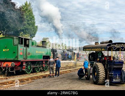 Bateau de Garten Écosse trains de rallye à vapeur moteurs de traction fumée et vapeur Banque D'Images