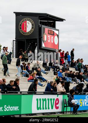 Rotterdam, pays-Bas. 19 septembre 2023. Rotterdam - le score final lors de la 1e manche de l'UEFA Youth League entre Feyenoord O19 et Celtic O19 à Nieuw Varkenoord le 19 septembre 2023 à Rotterdam, aux pays-Bas. Crédit : photos boîte à boîte/Alamy Live News Banque D'Images