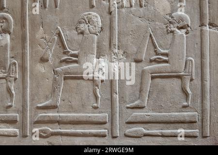 La tombe de Ramosé, vizir et Gouverneur de Thèbes, vieux, Gurna Cisjordanie Egypte Louxor Banque D'Images
