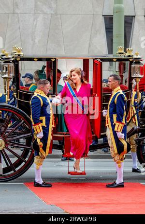 La Haye, Niederlande. 19 septembre 2023. Princesse Alexia des pays-Bas arrive le Koninklijke Schouwburg à la Haye, le 19 septembre 2023, HM le Roi parle pendant le Vergadering der Staten-Generaal la Troonrede, il contient les plans les plus importants des gouvernements pour l'année à venir crédit : Albert Nieboer/Netherlands OUT/point de vue OUT/dpa/Alamy Live News Banque D'Images