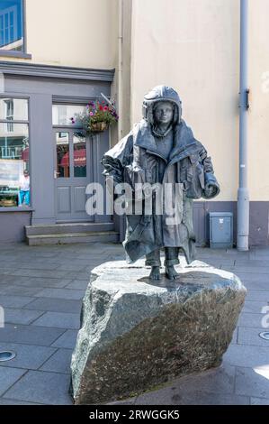 Statue "When I Grow Up" à Ramsey Isle of Man Banque D'Images