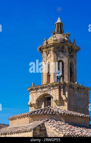 Point de repère sur le Camino de Santiago, église du Crucifix à Puente la Reina gares, Navarre, Espagne Banque D'Images