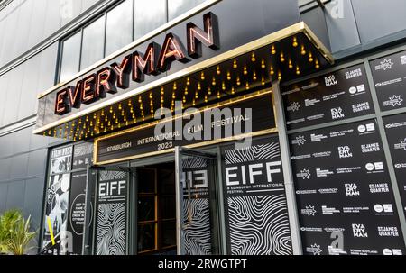 Extérieur du cinéma Everyman au Festival international du film d'Édimbourg, Écosse, Royaume-Uni Banque D'Images