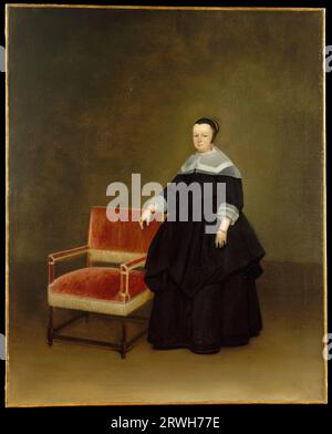 Margaretha van Haexbergen, épouse du bourgmestre Jan Van Duren, peinture à l'huile de l'artiste néerlandais Gerard ter Borch le Jeune, ca. 1666-67 Banque D'Images