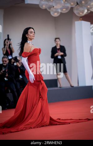 VENISE, ITALIE - SEPTEMBRE 05 : Georgina Rodriguez assiste à un tapis rouge pour le film 'Enea' au 80e Festival International du film de Venise à Septembe Banque D'Images