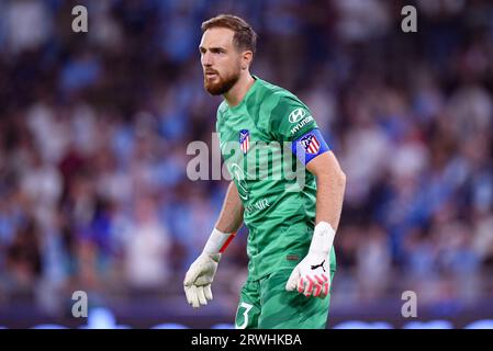 Rome, Italie. 19 septembre 2023. Jan Oblak, de l'Atletico de Madrid, est présent lors du match du groupe E de l'UEFA Champions League opposant le SS Lazio à l'Atletico de Madrid au Stadio Olimpico Roma le 19 septembre 2023 à Rome, en Italie. Crédit : Giuseppe Maffia/Alamy Live News Banque D'Images