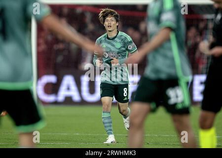 ROTTERDAM - Kyogo Furuhashi du Celtic FC lors du match de l'UEFA Champions League entre Feyenoord et Celtic FC au Feyenoord Stadion de Kuip le 19 septembre 2023 à Rotterdam, pays-Bas. ANP | Hollandse Hoogte | JEROEN PUTMANS Banque D'Images