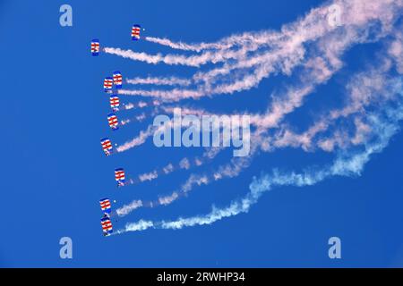 Équipe d'affichage des Falcons volants Banque D'Images