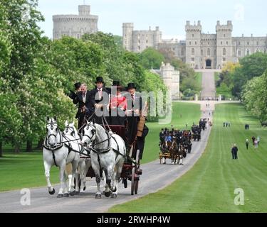 Spectacle équestre de Windsor Vendredi 15.05.15 Marathon des entraîneurs Banque D'Images