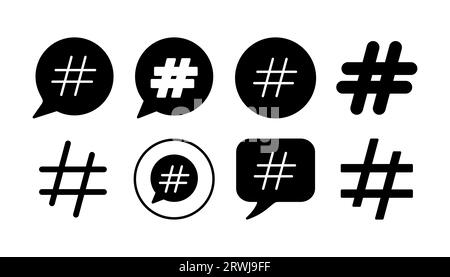 Vecteur d'icône hashtag. simbols hashtag Illustration de Vecteur
