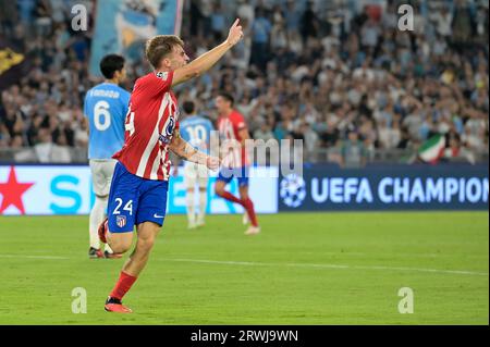 Rome, Italie, 19 septembre 2023 a29 jubilise après avoir marqué le but 0-1 à la 29e minute au Lazio vs Atletico di Madrid UEFA Champions League football Match Credit:Roberto Ramaccia/Alamy Live News Banque D'Images