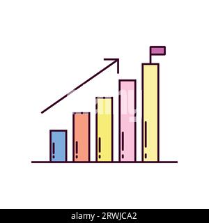 Illustration vectorielle de l'icône d'objectif. Icône couleur de la ligne de l'objectif Illustration de Vecteur