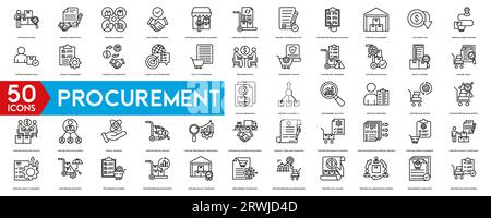 icône approvisionnement de la collection de gestion. Icône d'approvisionnement linéaire mince, d'affaires, de contour d'argent Illustration de Vecteur