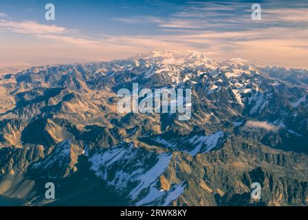 Magnifique vue depuis le haut de la montagne Huayna Potosi en Bolivie Banque D'Images