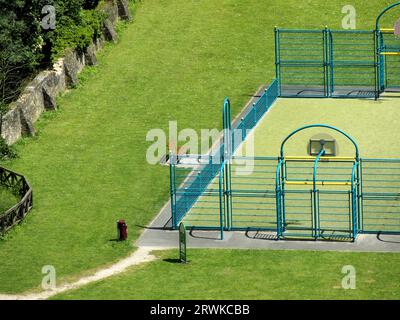 Terrain de sport pour jouer au handball et au basket-ball, détail Banque D'Images