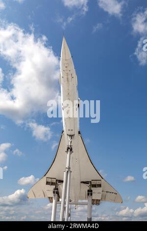 Sinsheim, Allemagne - 30 août 2023 : avion français Concord au musée technique de Sinsheim, Allemagne. Banque D'Images