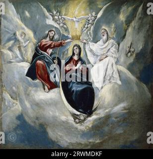 La Coronación de la Virgen * El Greco (1541-1614) Banque D'Images