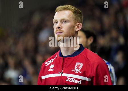 Sheffield, Royaume-Uni. 19 septembre 2023. Lewis O'Brien, milieu de terrain de Middlesbrough (28) lors du Sheffield Wednesday FC contre Middlesbrough FC EFL Sky Bet Championship Match au Hillsborough Stadium, Sheffield, Royaume-Uni, le 19 septembre 2023 Credit : Every second Media/Alamy Live News Banque D'Images