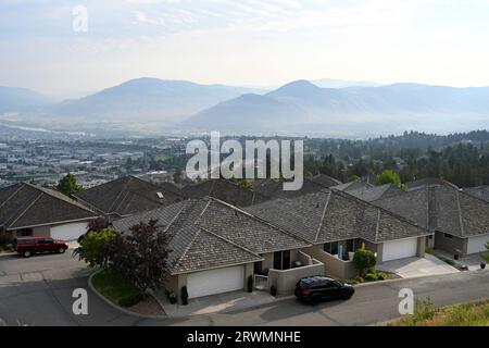 Ville de Kamloops, C.-B., CANADA. Paysage urbain de Kamloops. Ville canadienne de Kamloops en Colombie-Britannique Banque D'Images