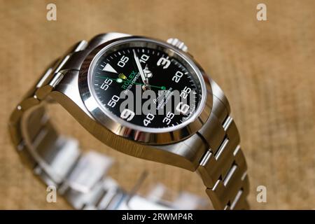 Photographies d'une Rolex Air King 2023 référence 126900 Banque D'Images