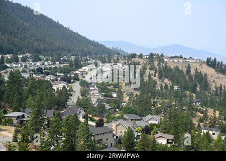 Ville de Kamloops, C.-B., CANADA. Paysage urbain de Kamloops. Ville canadienne de Kamloops en Colombie-Britannique Banque D'Images