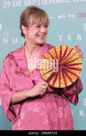 Emma Suarez assiste au photocall 'la Ternura' à l'hôtel URSO le 20 septembre 2023 à Madrid, Espagne. Banque D'Images