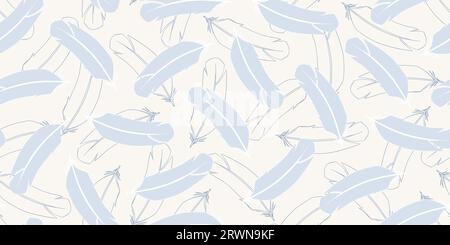 Motif sans couture avec plumes. Illustration vectorielle. Illustration de Vecteur