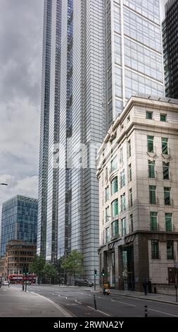 Salesforce (anciennement Heron)Tower, 110 Bishopsgate, un gratte-ciel commercial dans le quartier financier de la City of London, en Angleterre. Banque D'Images