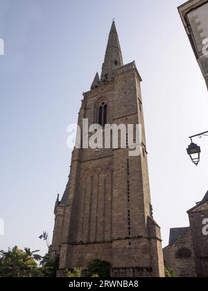 Saint-Sauveur de Redon, clocher gothique Banque D'Images