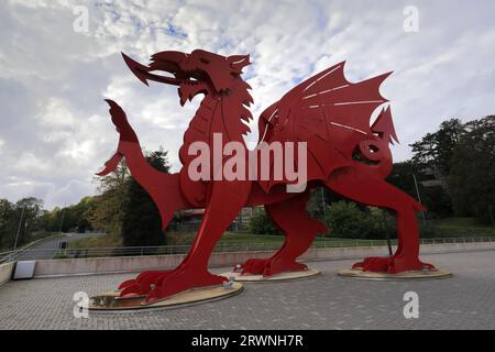 Le dragon gallois au Celtic Manor International Conference Centre, Newport, pays de Galles, Royaume-Uni Banque D'Images