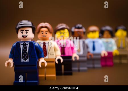 Cols blancs ensemble, équipe Banque D'Images