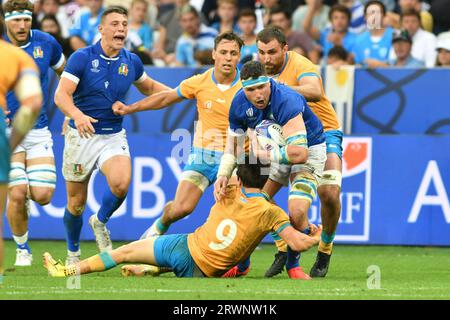 Nice, France. 20 septembre 2023. sebastian negri (italie) lors du match Italie vs Uruguay, coupe du monde de rugby à Nice, France, septembre 20 2023 crédit : Independent photo Agency/Alamy Live News Banque D'Images