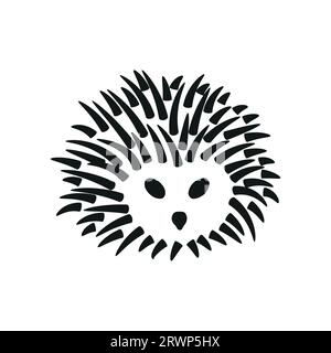 SILHOUETTE D'UNE PORCUPINE, DESSIN SIMPLE Illustration de Vecteur