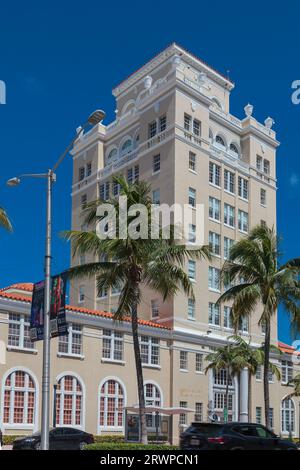 Ancien hôtel de ville, 1130 Washington Avenue, ville de Miami Beach, Floride, États-Unis, conçu par Martin Luther Hampton, construit en 1927 Banque D'Images