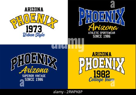 phoenix, arizona, style urbain, collège vintage pour t-shirt, affiches, étiquettes, etc. conception vectorielle Illustration de Vecteur