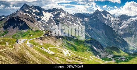 La Haute Route alpine du Grossglockner, dans les Alpes autrichiennes Banque D'Images