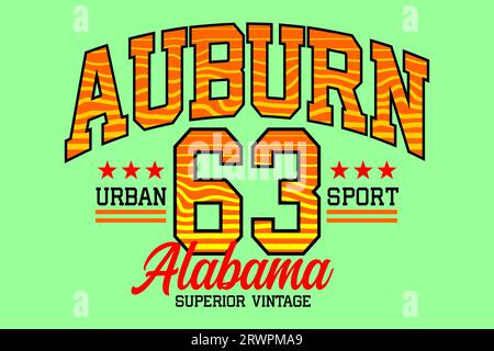 auburn, alabama, style urbain, collège vintage pour t-shirt, affiches, étiquettes, etc. conception vectorielle Illustration de Vecteur