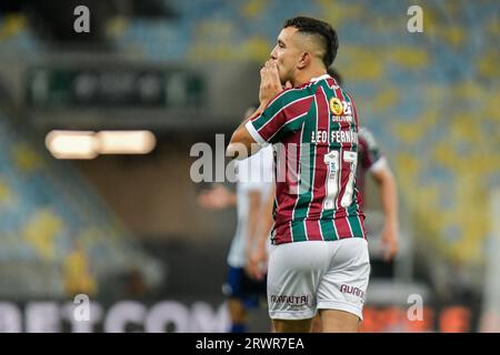 Rio de Janeiro, Brésil. 20 septembre 2023. Leo Fernandez, de Fluminense, célèbre son but lors du match entre Fluminense et Cruzeiro, lors de la 24e manche du Championnat brésilien 2023, au Maracana Stadium, ce mercredi 20. 30761 (Marcello Dias/SPP) crédit : SPP Sport Press photo. /Alamy Live News Banque D'Images