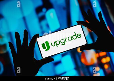 Brésil. 20 septembre 2023. Sur cette photo, le logo Upgrade s'affiche sur l'écran d'un smartphone. (Photo de Rafael Henrique/SOPA Images/Sipa USA) *** strictement à des fins éditoriales *** crédit : SIPA USA/Alamy Live News Banque D'Images