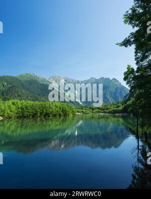 Étang Taisho à Kamikochi Banque D'Images