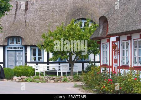 Bâtiments historiques à Nordby, île de Samsoe, Kattegat, Danemark Banque D'Images