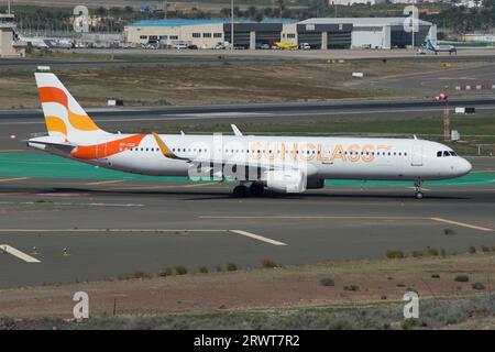 Avión de línea Airbus A321 de Sunclass Airlines Banque D'Images