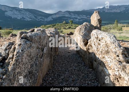 Dolmen El sotillo, Rioja Alavesa, Espagne Banque D'Images