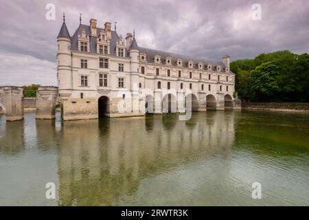 Arcadas del Puente de Diana, le château de Chenonceau, siglo XVI, Chenonceaux, Departamento de Indre y Loira,France,Europe de l'Ouest Banque D'Images