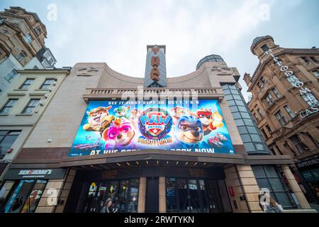 LONDRES- 19 SEPTEMBRE 2023 : Paw Patrol : The Mighty Movie annoncé au vue West End, salle de cinéma phare Banque D'Images