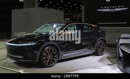 DETROIT, MI/États-Unis - 14 SEPTEMBRE 2023 : concept-car Chrysler Airflow EV, North American International Detroit Auto Show (NAIAS). Banque D'Images