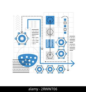 La recherche moderne en éducation. Apprentissage des sciences, illustration vectorielle d'étude scientifique Illustration de Vecteur